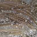 Women Beaded Mermaid Prom Dress Elegant Sequin Formal Evening Gown Medium