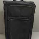 U.S. Traveler Aviron Bay Expandable Softside Luggage with Spinner Wheels, Black, Large 31-Inch, 1-piece Large 30-inch
