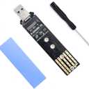 ELUTENG M.2 to USB Adapter Dual Protocol M.2 NVME SATA Hard Drive USB3.1 Gen2 10Gbps USB to NVME PCI-E SSD Reader M Key & B+M Key Max 4TB Support UASP for 2280 2260 2242 2230 SSD Enclosure