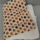 Mora Pets Dog Crate Pad - Ultra Soft Pet Bed With Cute Star Print, Washable Mat for Large Medium Small Dogs, Reversible Fleece Kennel Liner, Cat Bed 21 x 12 Inch Brown