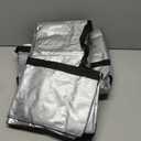 TAILI 2 Tier Extra Large Moving Bags, 4 Pack Silver Heavy Duty Totes for Storage with Visible Window, Wrap Around Handles, Storage Bags for Space Saving, Alternative to Moving Boxes