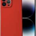 Compatible with iPhone 14 Pro Soft Liquid Silicone Gel Cell Phone Mobile Basic Back case Cover casing funda para (Red) for iPhone 13/14 Leather Texture Phone Case, Soft Fashion Slim Shockproof Case, Classic Turtle Pattern Design, Protective Case (2 Pack)