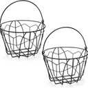 Bekith 2 Pack Golf Ball Basket, Golfball Container with Handle, Golf Ball Metal Bucket, Holds 60 Balls (Golf Balls are Excluded)