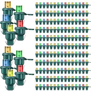 Hortsun Christmas Replacement Mini Light Bulbs Led Xmas Lights 3 Volt 0.06 Watt Christmas Tree Bulbs with Green Base for Party Holiday Indoor Outdoor Supplies(Multicolor, 400 Pieces)