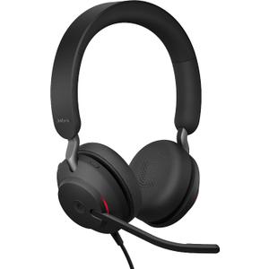 Jabra Evolve2 40 UC Wired Headphones, USB-A, Stereo, Black Telework Headset, Enhanced Comfort, Passive Noise Cancelling, UC Optimized