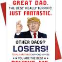 2 x Funny Card for Dad from Daughter, Son, Kids - Father's Day Gifts for Dad from Daughter, Son, Kids - Birthday card for dad, Dads Birthday Gifts Ideas - Fathers Greeting Card, Premium Quality