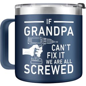 2 x Grandpa Gifts for Fathers Day - Funny Birthday Christmas Gifts for Grandfather from Granddaughter Grandson - 16 Oz Tumbler Mug Dark Blue 2 x Grandpa Gifts for Fathers Day - Funny Birthday Christmas Gifts for Grandfather from Granddaughter Grandson - 16 Oz Tumbler Mug Dark Blue
