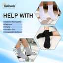 Bulinlulu Womens Diabetic Socks 6 Pairs Non-Binding Neuropathy Socks for Women 6-9 9-11
