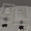 2 Pcs Safety Outlet Cover Box Clear Lock Box with Key Covers for Electrical Outlets, Provides Space Inside for Plugs, Proof Socket Covers Ease Operation