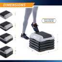Circuit Fitness Non-Slip Step solution 16"x16", 2 or 4 Risers, 6 Colors, 16 x 16 x 12 inches