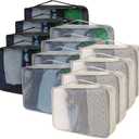 12 Pcs Packing Cubes for Suitcase Travel Luggage Bags Bulk Mesh Organizer Set for Hiking Camping Backpacking Clothes Accessories