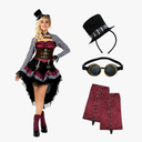 Morph, Steampunk Halloween Costumes, Victorian Steampunk Costumes for Women, Steampunk Costume Women Medium