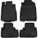 Fits 2012-2016 Honda CR-V/CRV Floor Mats Front & 2nd Row Seat Liner Set 3D Custom Fit All-Weather Full Set Liners (Black)