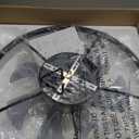 VOLISUN Low Profile Ceiling Fans with Lights and Remote, 23.6in Flush Mount Ceiling Fans with Light, 3000K-6500K Dimmable Fandelier LED Fan Light, Bladeless Ceiling Fan with Lights for Bedroom(Black)