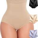 FINETOO Womens Tummy Control Shapewear Underwear High Waisted Seamless Panties Girdle Full Coverage Postpartum Briefs (XXL)