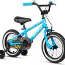 Glerc NuNu Kids Bike, 16 Inch Boys Bike for 4-7 Years Old Children, BMX Style Kids Bicycle with Training Wheels & Coaster Brake, Blue