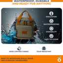 Insulated Lunch Box for Women & Men  8L/2 Gallons Leakproof Lunch Bag for Work, Office, School  Portable, Stylish & Durable Cooler Tote  Brown