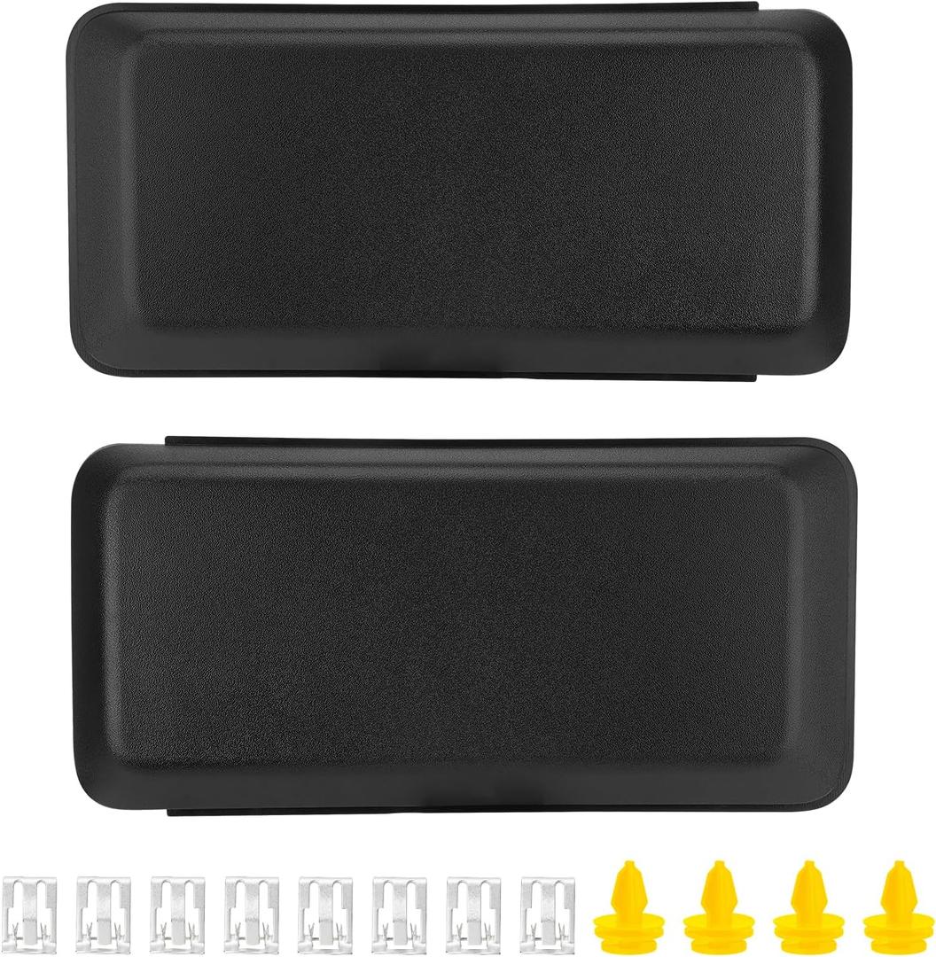Front Bumper Guard Pads Compatible with Ford F-150 F150 2018-2020, Replace JL3Z17E810AB, Front Left Driver & Right Passenger Side Cap Inserts Bumper Cover, Black
