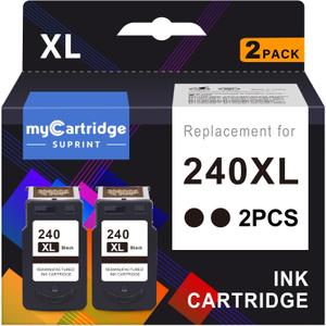 240XL Black Ink Cartridge Replacement for Canon 240xl 240 PG-240 XL PG240XL for Canon MG3620 Ink Cartridges PIXMA MG3600 MG3520 MG3222 TS5120 TS5100 MX472 Printer 240XL Black