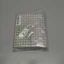 NICETOWN Linen Kitchen Short Curtains 36 Inch Length, Light Green Plaid Farmhouse Bathroom Decor Drapes, Light Filtering Tier Curtains with Rod Pocket for Living Room Bedroom, 2 Panels, 3036