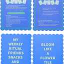 TIASUSAN 4 Pcs Printed Mahjong Tile Mixers (Shufflers) with Instructions, Mahjong Accessories for Mahjong Lovers (Dark Blue)