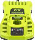 Upgrade Charger Replacement for Ryobi 18V Charger P117 Compatible with Ryobi 12V-18V One+ Lithium NiCad NiMh Battery P102 P108 P189 P197 P103 P105 P107 P190 P191 PBP002 12-18V Ryo Battery Charger