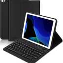 BORIYUAN for iPad mini 1 2 3 4 5 Case with Keyboard, Detachable Wireless Bluetooth Keyboard, Slim Magnetic Folio Protective Cover Case with Pencil Holder for iPad mini 7.9 inch, Auto Sleep/Wake (Jet Black)