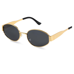 livho 2025 Trendy Oval Sunglasses - Stylish Polarized Shades for Everyday - Retro Metal Frames
