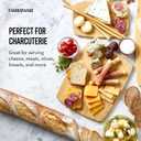 FARBERWARE 4-Piece Reversible Bamboo Cutting Board and Charcuterie Set, Assorted Sizes, Durable Wood Serving Boards for Cheese, Meats, and Prep