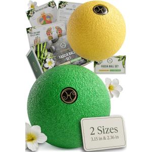 HELDSON EPP Fascia Massage Balls Set [6cm & 8cm] Trigger Point Massage Ball for Back, Feet & Neck Deep Tissue Muscle Release & Myofascial Therapy Lightweight & Firm