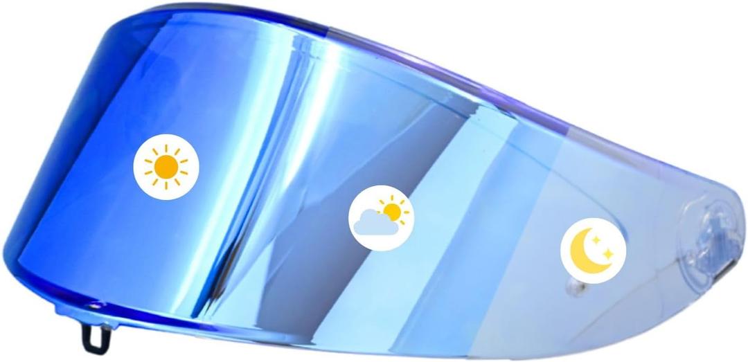 Compatible With K6S Visor K6 Face Shield Replacement Tinted Visor Helmet Accessories (Clear Blue to Ice Blue)