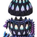 TBOLINE 3D Printed Dragon Eggs Easter Basket Stuffers,Easter Dragons Egg Hunt Supplies,Prefilled Easter Eggs with Toys for Kids Easter Gift Ideas (Colorful)