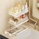 ESTHELLO 3-Tier Bathroom Counter Organizer: Vertical Storage Design for Crowded Counters, Vanity Organizer, Multi-Functional Organization, Lvory White