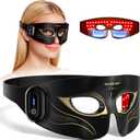 Red Light Therapy for Eyes, Infrared Red Light Therapy for Eye Bag, No Light Leakage 630nm Red Light & 850nm Infrared Red Light Therapy Device for Wrinkles, Red Light Eye Mask with Rechargeable Remote