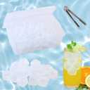 Reusable Ice Cube with Lid & Bin, 60 Pack Plastic Ice Cubes for Drinks BPA Free, Refreezable Square Ice Cubes for Water Bottles, Whiskey, Vodka, Coffee, Cocktails, Beer or Wine