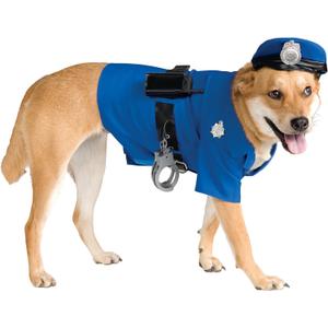 Rubies Police Officer Pet Costume for Dogs or Cats, Small (Small (Pack of 1))