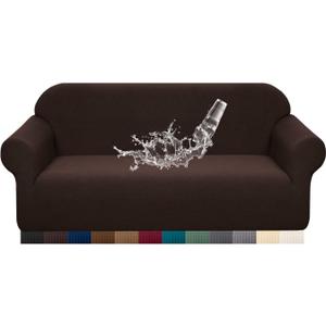 Granbest Premium Waterproof Sofa Cover High Stretch Couch Slipcover Super Soft Fabric Couch Cover (Chocolate, Medium)