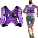 Weighted Vest Weight Vest for Men Women Kids Weights Included, Body Weight Vests Adjustable for Running, Training Workout, Jogging, Walking (12 lbs, Purple)