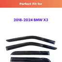 KPY Rain Guards Fit for 2018-2024 BMW X3, Out-Channel Window Visors Vent Wind Deflectors 4PC, Car Accessories for 18-24 BMW X3