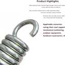 Spring Hooks for Patio Swings 770lb Maximum Weight Recommendation Load-Bearing Hammock Swing Accessories 4.06-Inch Galvanized Hooks 2-Pack Cross Swing Springs with Noise-Reducing Pads