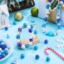 300 Pcs Focal Beads for Pens AB Color Acrylic 3D Focal Colorful Beads Bulk Round Rhinestone Spacer for Beadable Pen Keychain Making Jewelry Bracelet Necklace Charms Crafts (Winter Style)