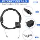 Engine Brake Cable 140-3948 Replacement, Compatible with Toro Models 21770, 21442, 21445