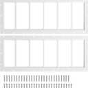 NeatiEase 2 Pack Shed Windows 10"x35", Transom Window Fixed Design with Tempered Glass for Playhouses, Sheds, Garage and Chicken Coops (White)
