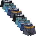 Men's Breathable Boxer Briefs Ice Silk Underwear,10-Pack