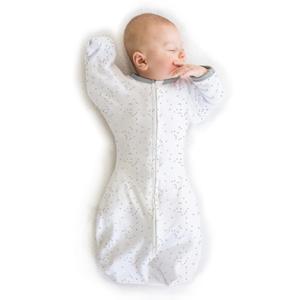 Amazing Baby Transitional Swaddle Sack, Arms Up Half-Length Sleeves & Mitten Cuffs, Swaddle for Newborn Transition to Baby Sleep Sack Wearable Blanket, Small, 0-3 month, 6-14 lb, Sterling Confetti (Small (6-14 Pound))
