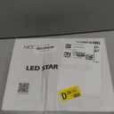 Cabilock Christmas Star Tree Topper, 9.8in Golden LED Lights Hollow Star Tree Topper, Battery Power 3D Xmas Glitter Ornaments for Christmas New Year Holiday Decoration