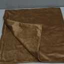 MIULEE Pack of 2 Brown Decorative Velvet Throw Pillow Cover Soft Pillow Cover Soild Square Cushion Case for Sofa Bedroom Car 18x 18 Inch 45x 45cm