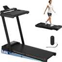 Foldable 4 in 1 Treadmill Walking Pad with Incline Remote Control Compact 3.0HP Under Desk Treadmill for Home Office Fitness 300 lbs Capacity with Handle Bar