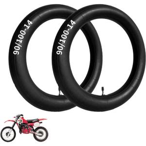 90/100-14" 3.00-14 inch Heavy Rear Inner Tube, 14 Inch Replacement Tire, for 125cc 140cc Pit Pro Trail Foot Dirt Bike [Thickened] (2 Pack)