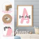 Set of 4 Framed Kids Playroom Wall Art Prints, 12x16' Toddler Nursery Canvas Artwork for Children's Bedroom
